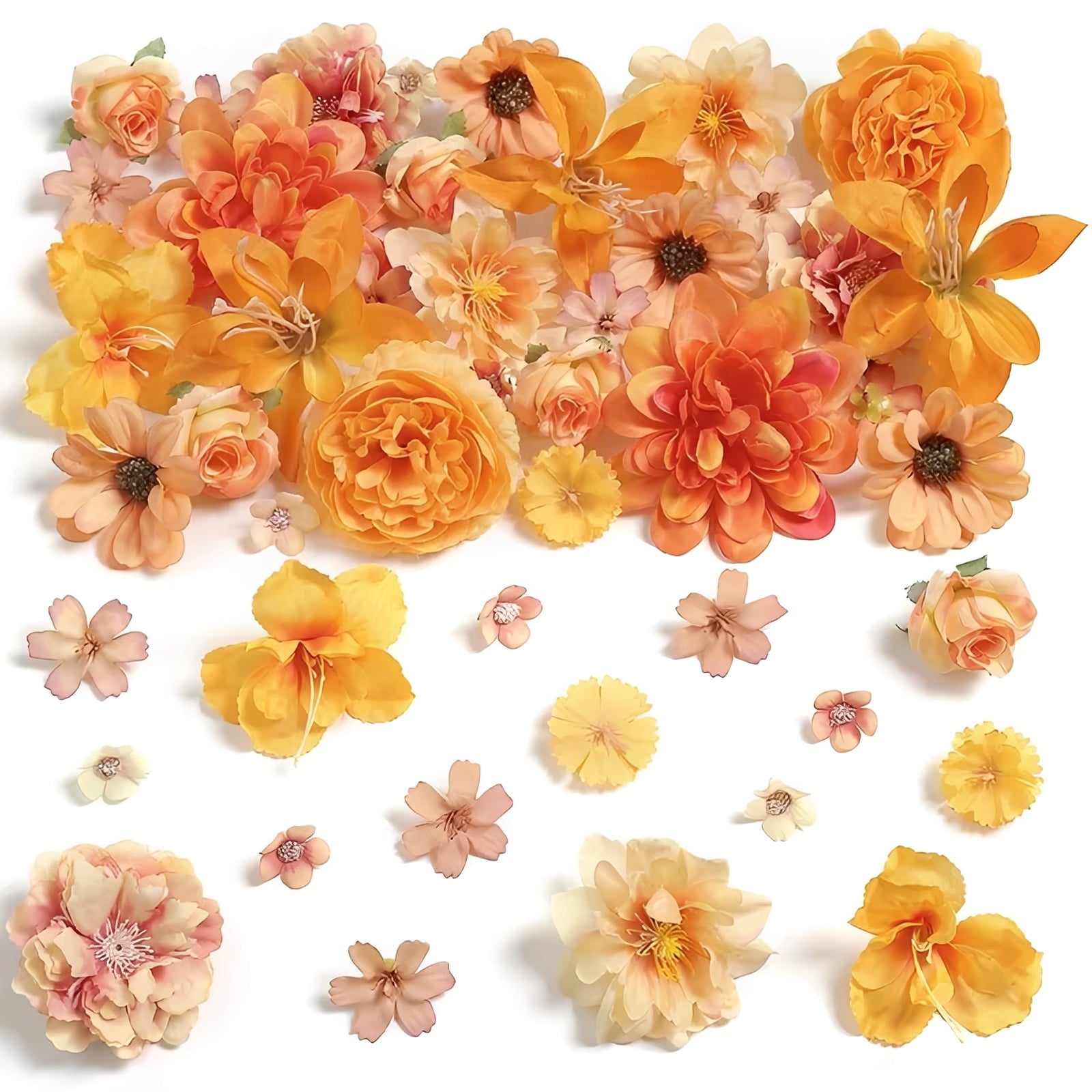 [Hometech] Silk Rose and Daisy Artificial Flower Heads for DIY Wreaths