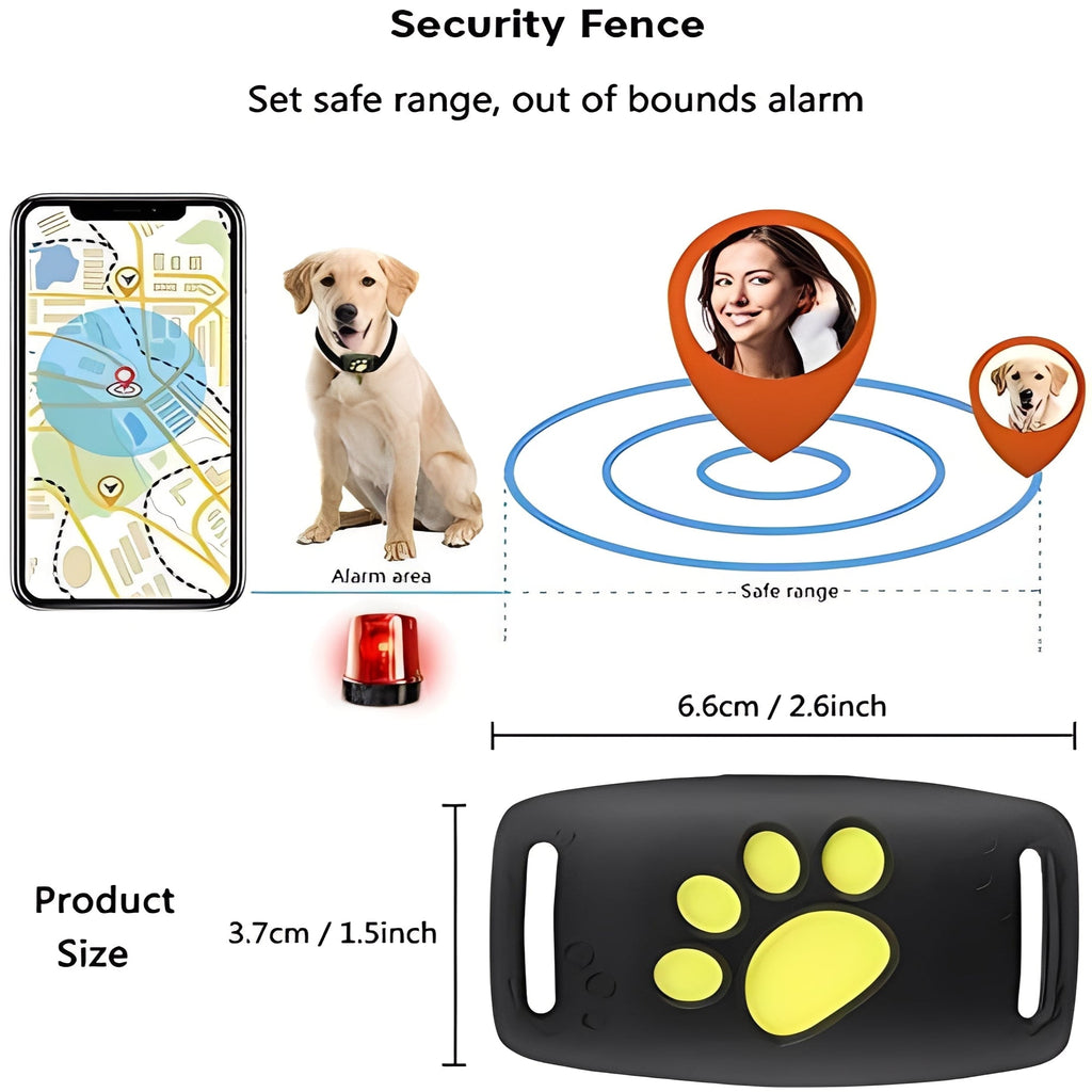 [Hometech] GPS Pet Collar with App Location Features and Adjustable Strap
