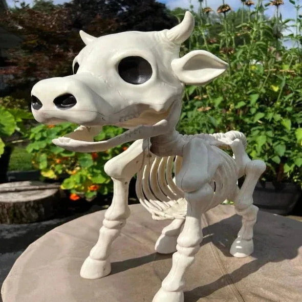 [Hometech] Spooky Halloween Cow and Horse Skeleton Decorative Prop