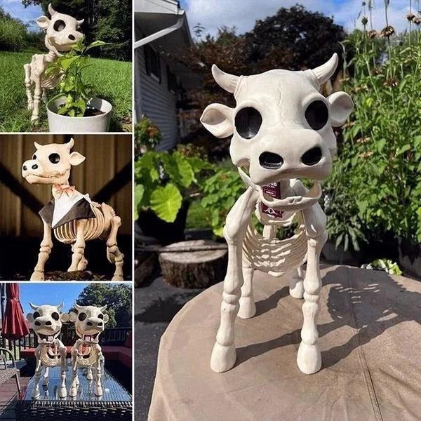 [Hometech] Spooky Halloween Cow and Horse Skeleton Decorative Prop