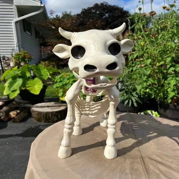 [Hometech] Spooky Halloween Cow and Horse Skeleton Decorative Prop