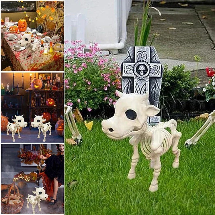 [Hometech] Spooky Halloween Cow and Horse Skeleton Decorative Prop