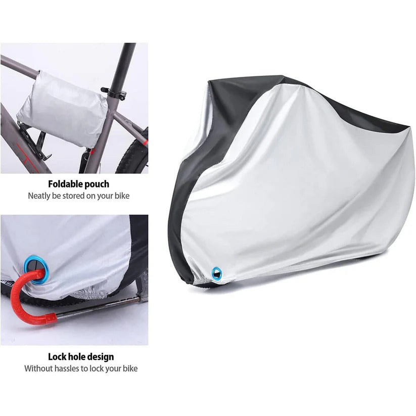 [Hometech] Waterproof Electric Bike Cover with PU Coating and Lock Opening for Outdoor Use