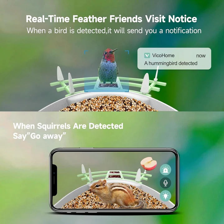 [Hometech] Smart Bird Feeder Camera with App Control and Night Vision