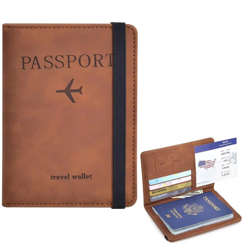 [Hometech] Unisex Slim Travel Passport Wallet with Card Slots