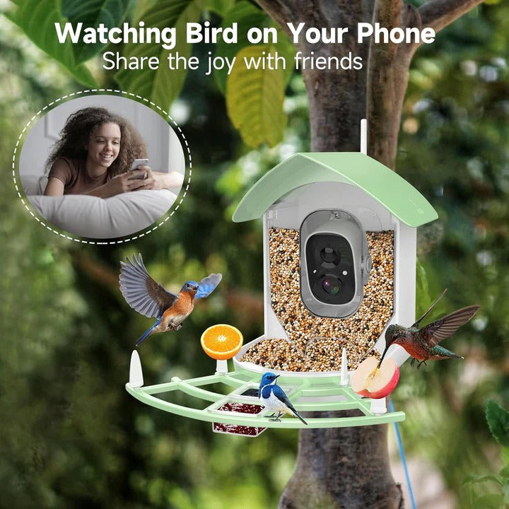 [Hometech] Smart Bird Feeder Camera with App Control and Night Vision