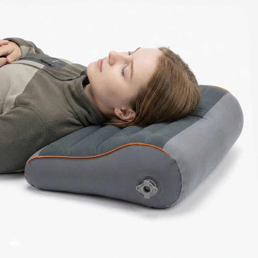 [Hometech] Portable Inflatable Camp Pillow with Dual Valve and Washable Cover