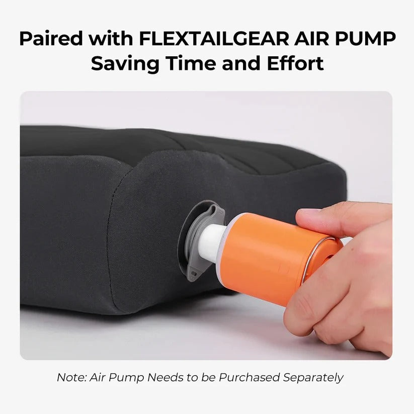 [Hometech] Portable Inflatable Camp Pillow with Dual Valve and Washable Cover