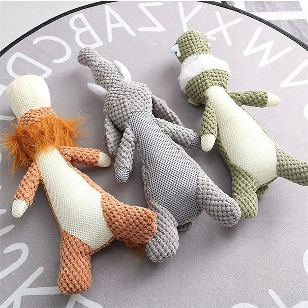 [Hometech] Plush Dog Toy with Built In Squeaker for Indoor Play and Fetch