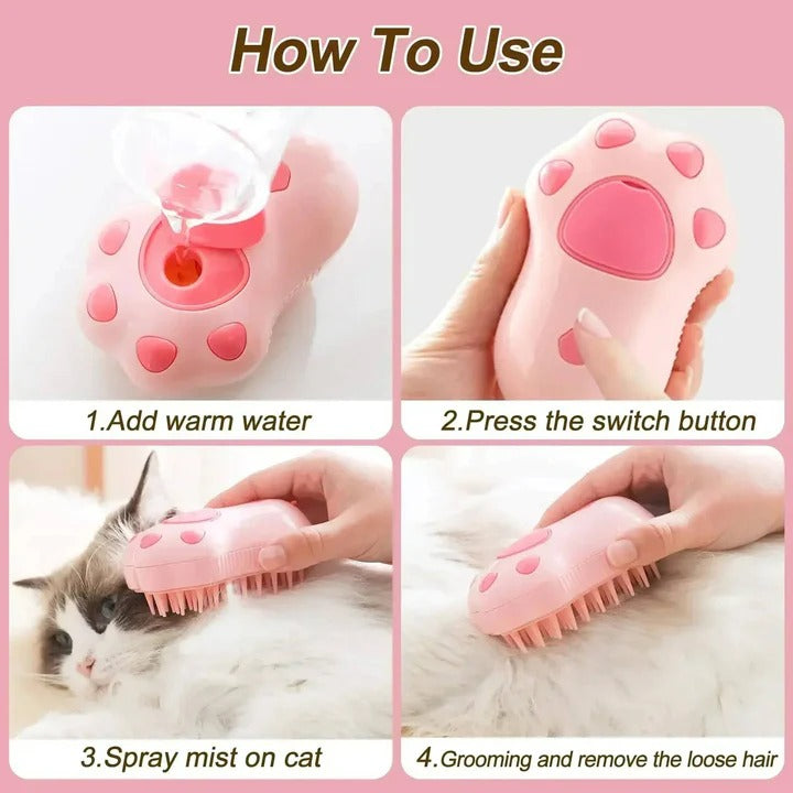 [Hometech] Steam Pet Grooming Brush for Dogs