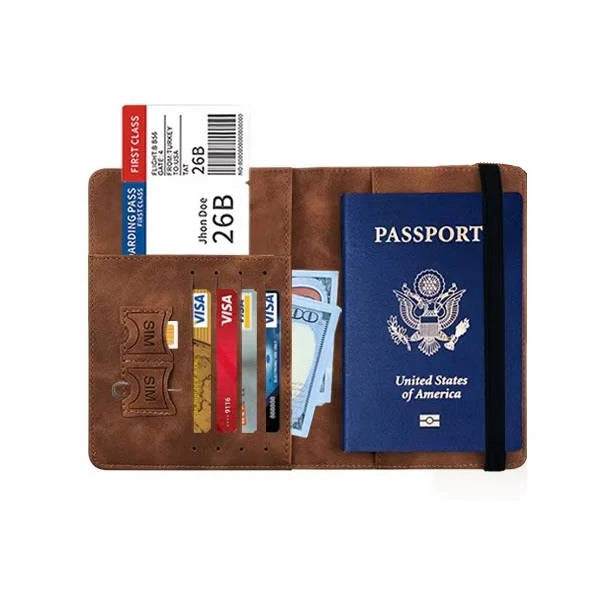 [Hometech] Unisex Slim Travel Passport Wallet with Card Slots