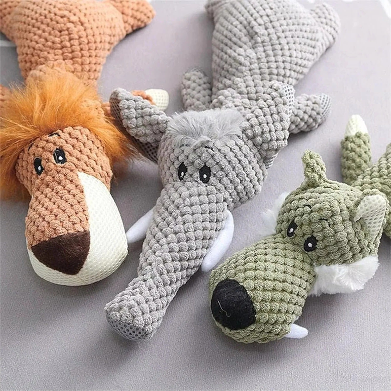 [Hometech] Plush Dog Toy with Built In Squeaker for Indoor Play and Fetch