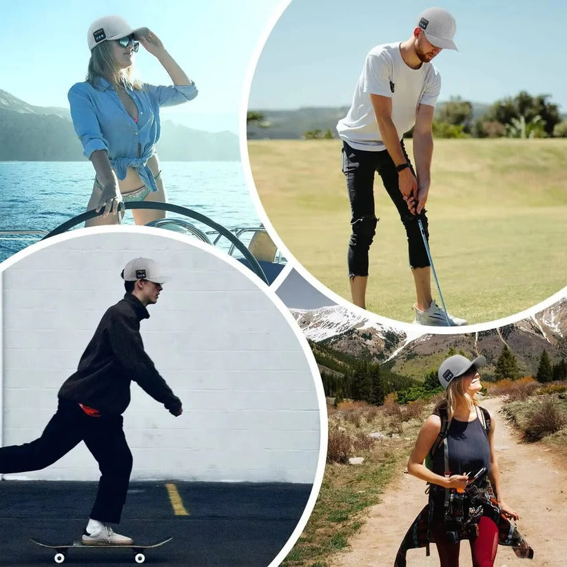 [Hometech] Bluetooth Speaker Baseball Cap with Open Ear Audio and Mic