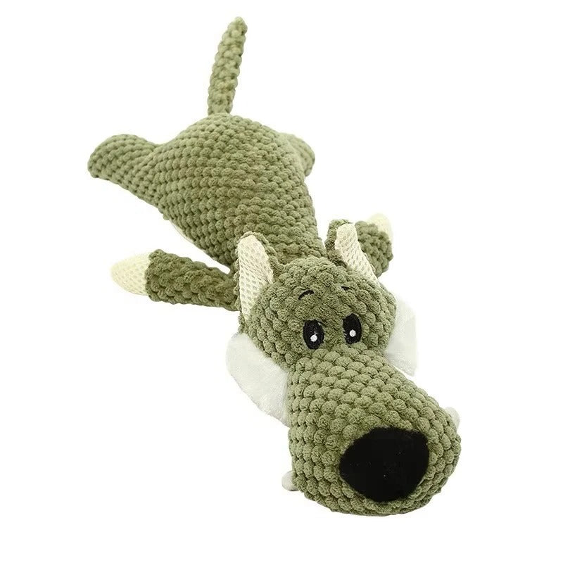 [Hometech] Plush Dog Toy with Built In Squeaker for Indoor Play and Fetch