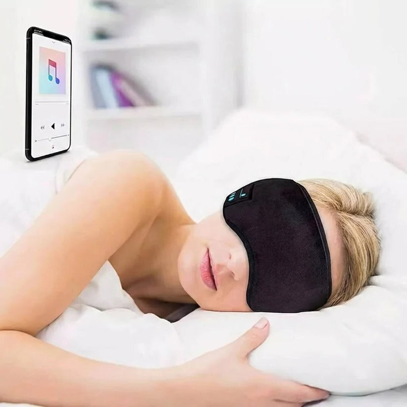 [Hometech] Bluetooth Sleep Mask Headphones with Adjustable Fit and Built In Speakers