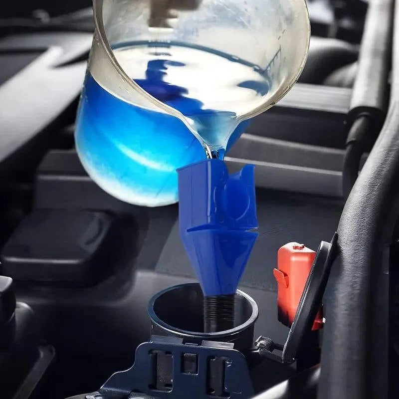 [Hometech] Flexible Hose Oil Funnel with Wide Mouth and Locking Clip