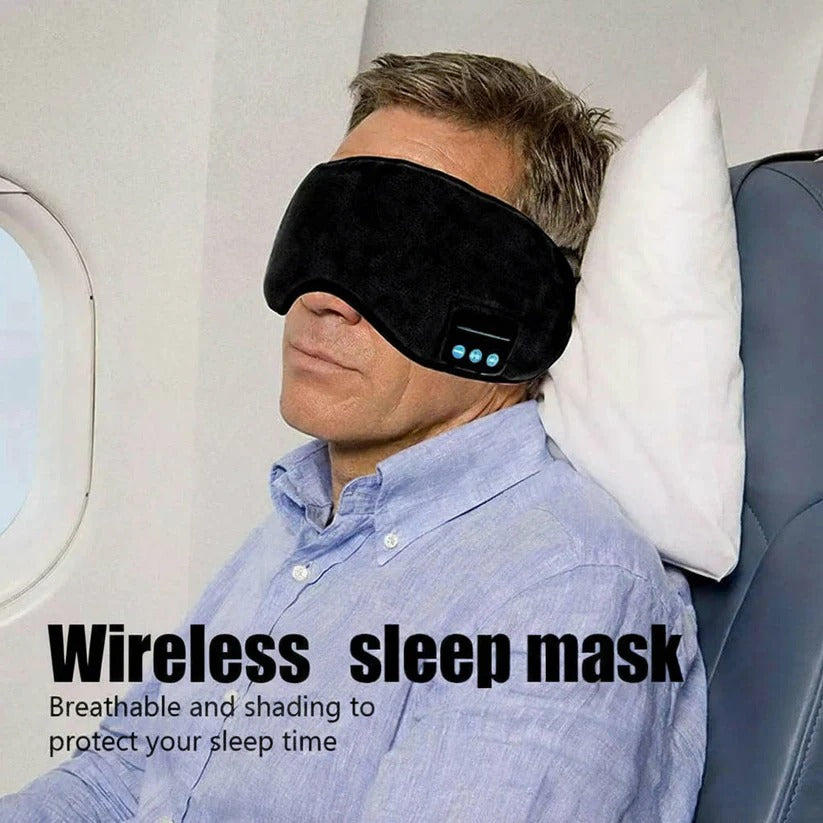 [Hometech] Bluetooth Sleep Mask Headphones with Adjustable Fit and Built In Speakers
