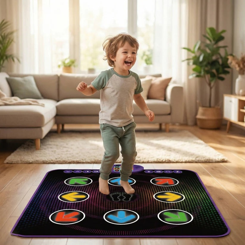 [Hometech] Bluetooth Dance Mat with Light Up Electronic Music Game Pad for Kids