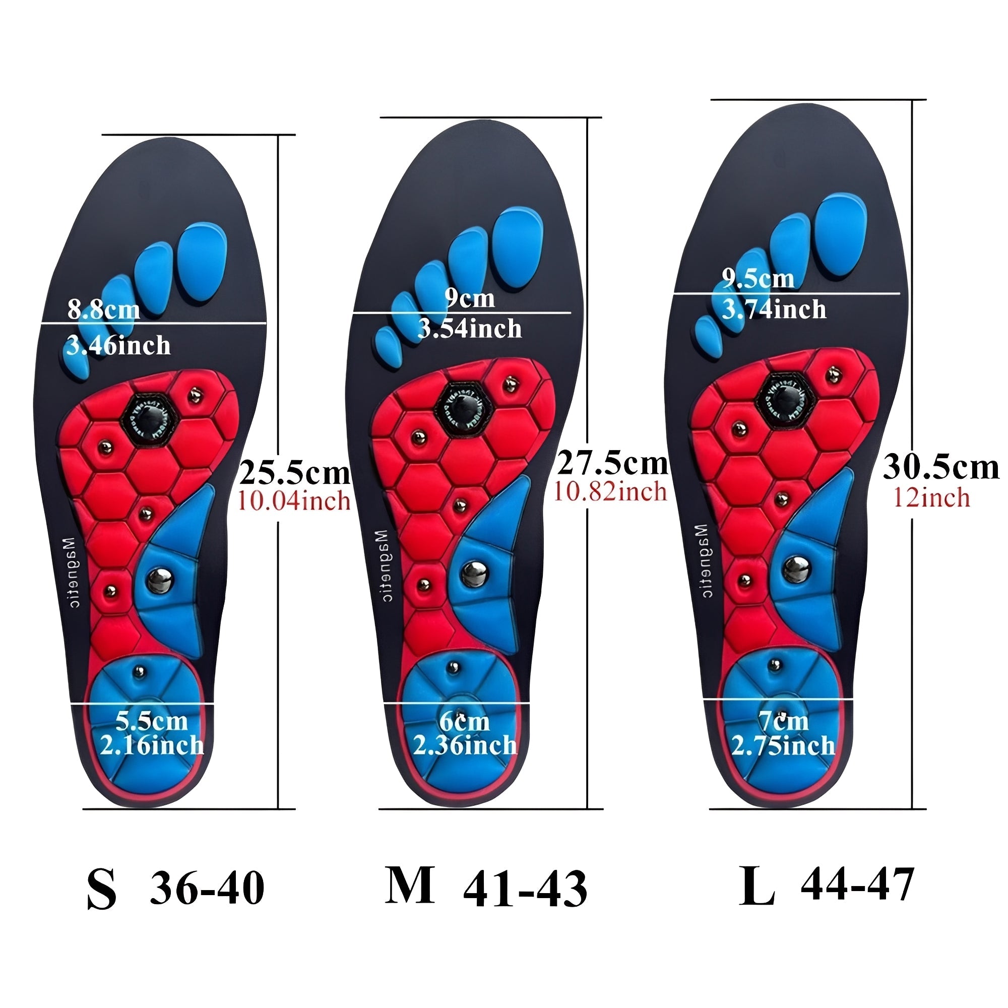 [Hometech] Magnetic Comfort Insoles with Cushioning and Arch Support