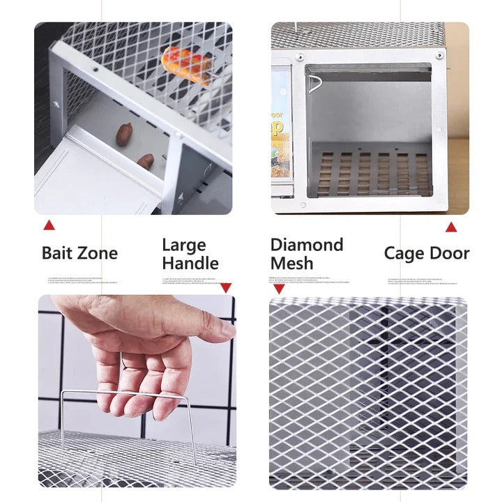[Hometech] Reusable Metal Rodent Catch Cage with Single Entry Door