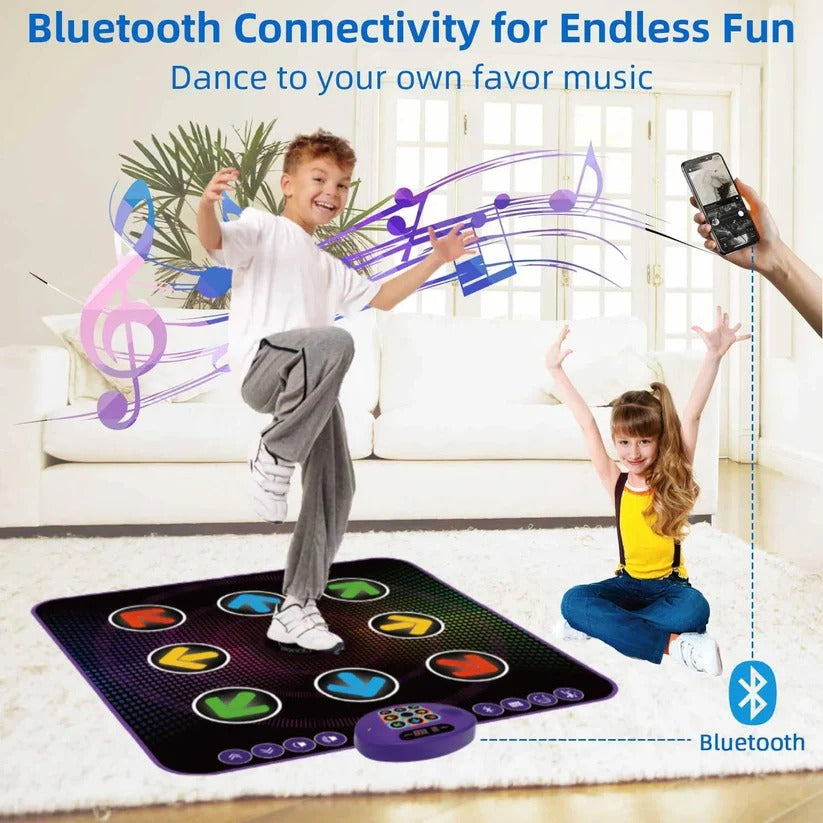 [Hometech] Bluetooth Dance Mat with Light Up Electronic Music Game Pad for Kids
