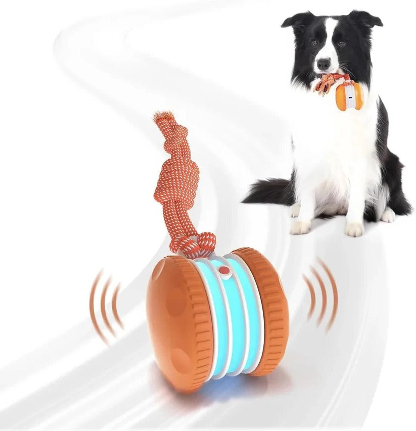 [Hometech] Automatic Rolling Ball Toy for Dogs with Rope, 2 Piece Set