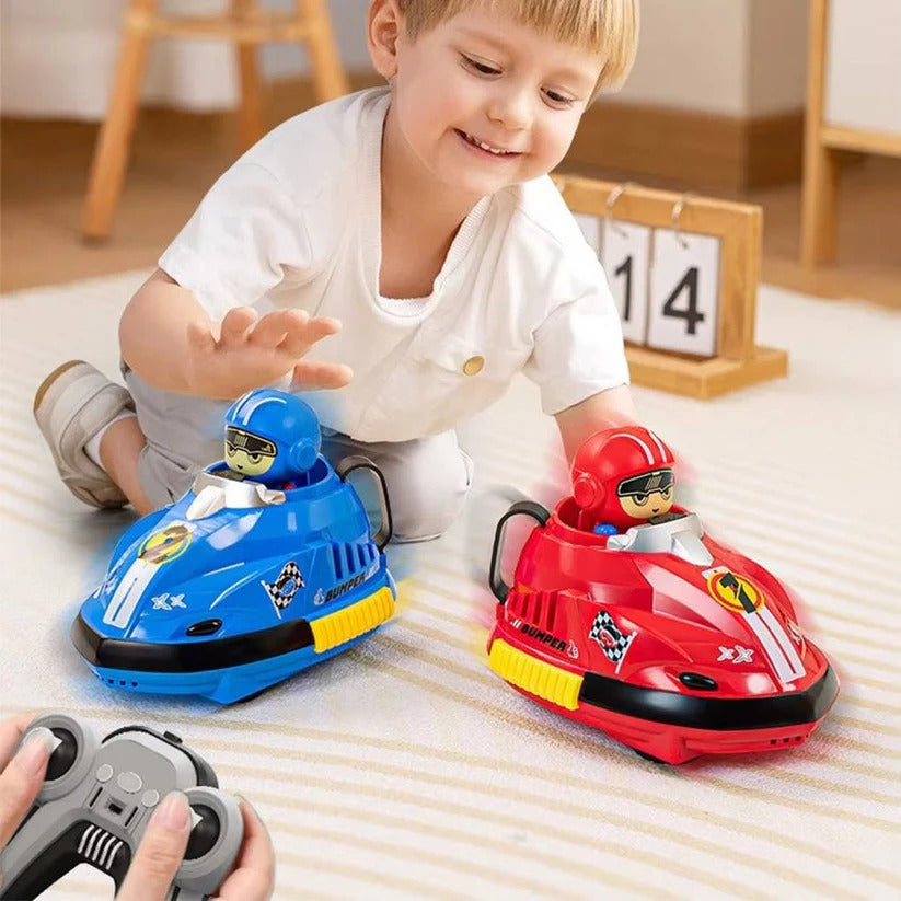 [Hometech] Remote Control Bumper Car Set with Eject Feature, 2 Pack for Kids