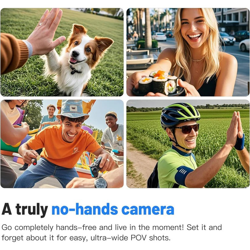 [Hometech] Magnetic 4K Action Camera for Cycling with 120 Degeree Wide Lens