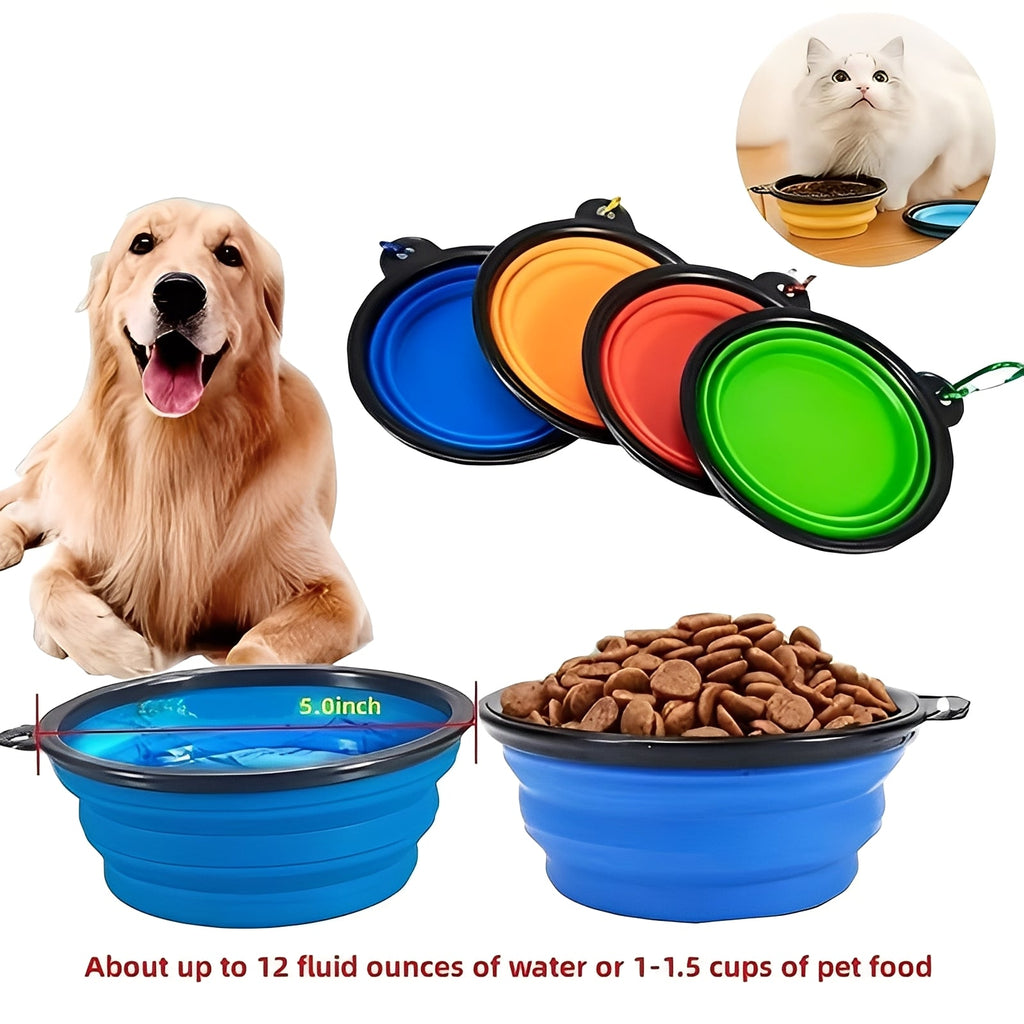 [Hometech] Portable Collapsible Silicone Pet Bowl for Dogs and Cats