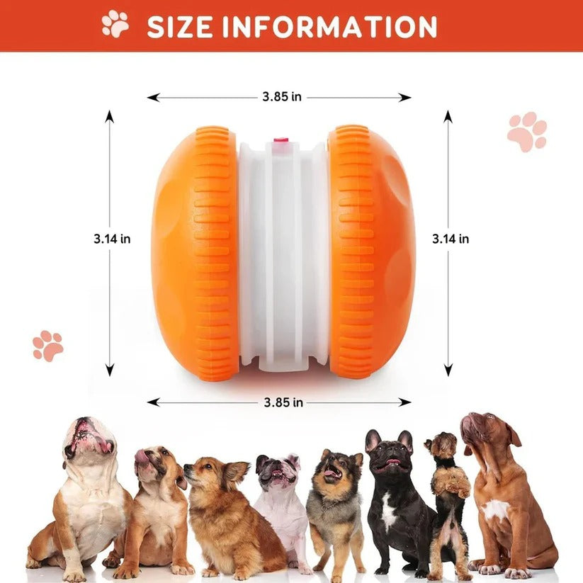 [Hometech] Automatic Rolling Ball Toy for Dogs with Rope, 2 Piece Set