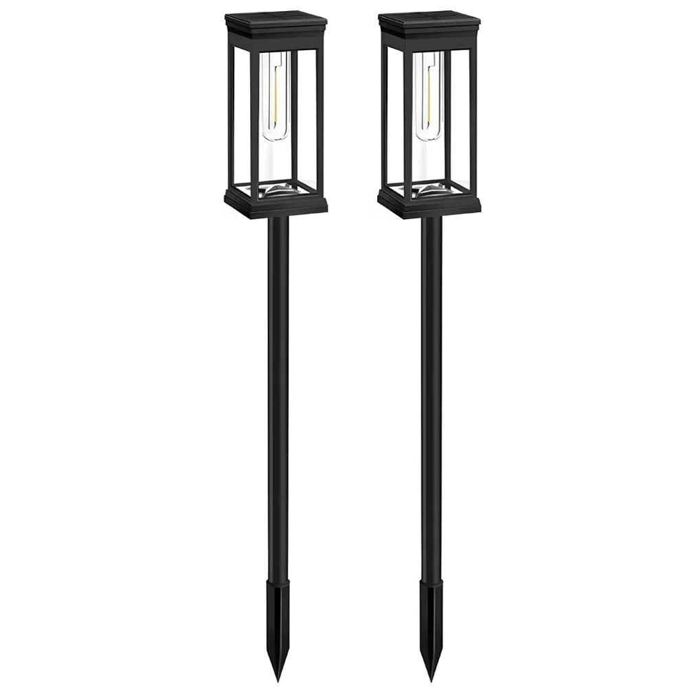 [Hometech] Solar Powered Path Lights for Outdoor Walkways, Set of 2