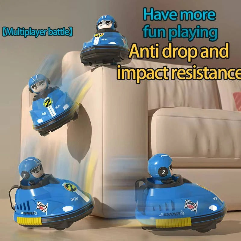 [Hometech] Remote Control Bumper Car Set with Eject Feature, 2 Pack for Kids