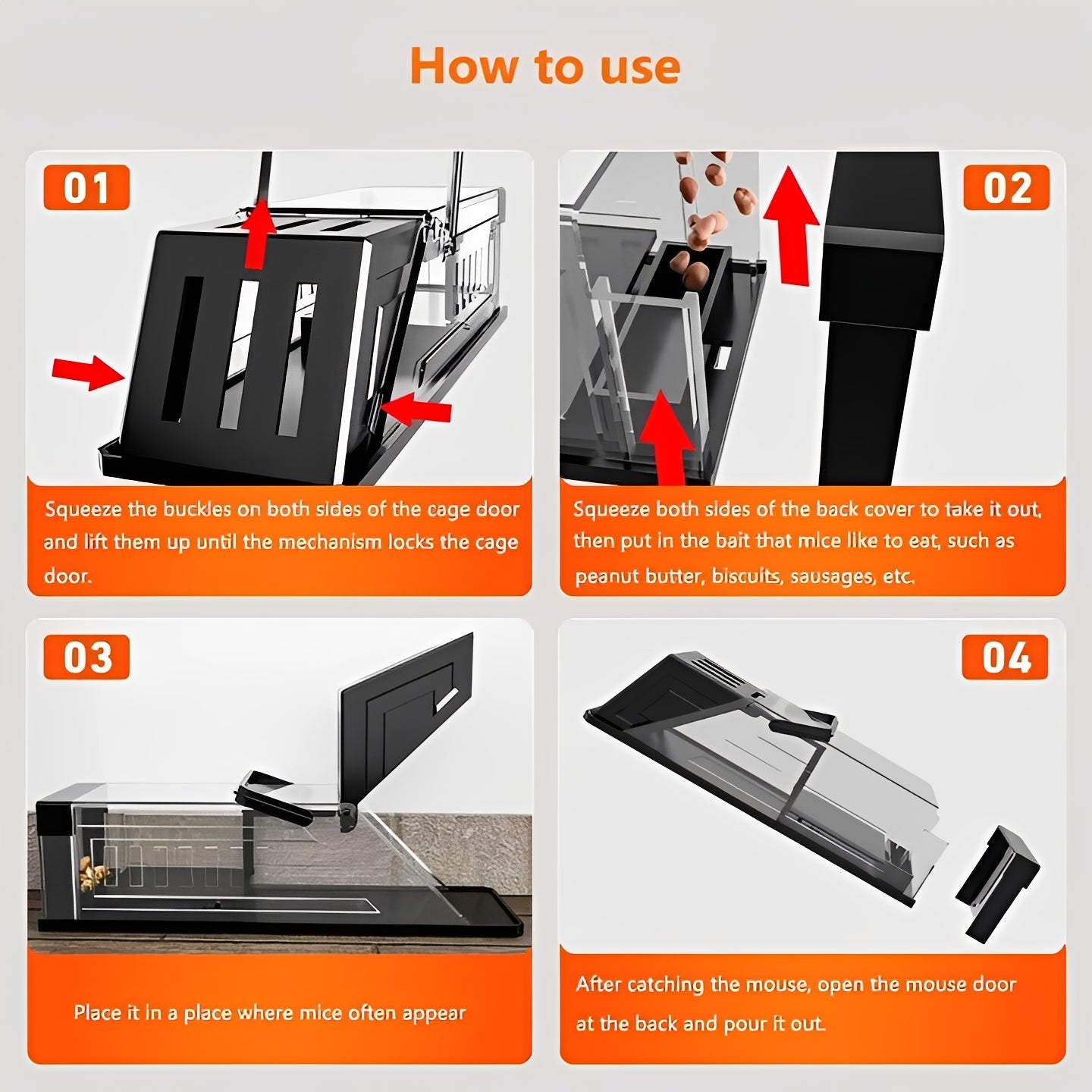 [Hometech] Reusable Automatic Mouse Catch Trap with Transparent Housing