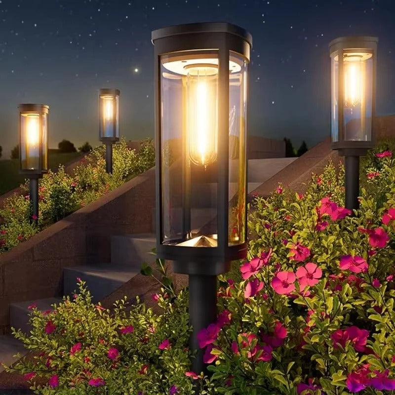[Hometech] Solar Powered Path Lights for Outdoor Walkways, Set of 2
