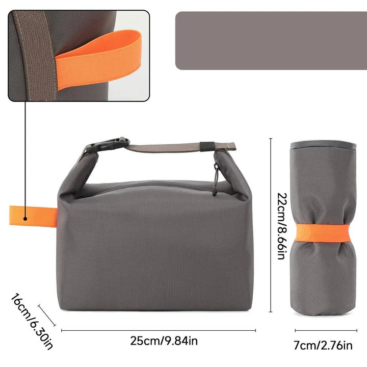 [Hometech] Insulated Thermal Lunch Bag with EVA Lining and Strap