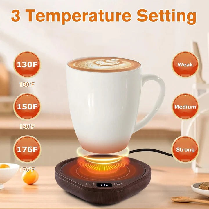 [Hometech] Desktop Coffee Mug Warmer Set and Ceramic Mug