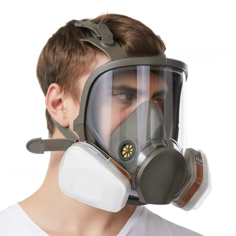 [Hometech] Full Face Respirator Mask with Anti Fog Lens and Silicone Seal
