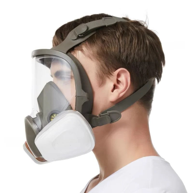 [Hometech] Full Face Respirator Mask with Anti Fog Lens and Silicone Seal