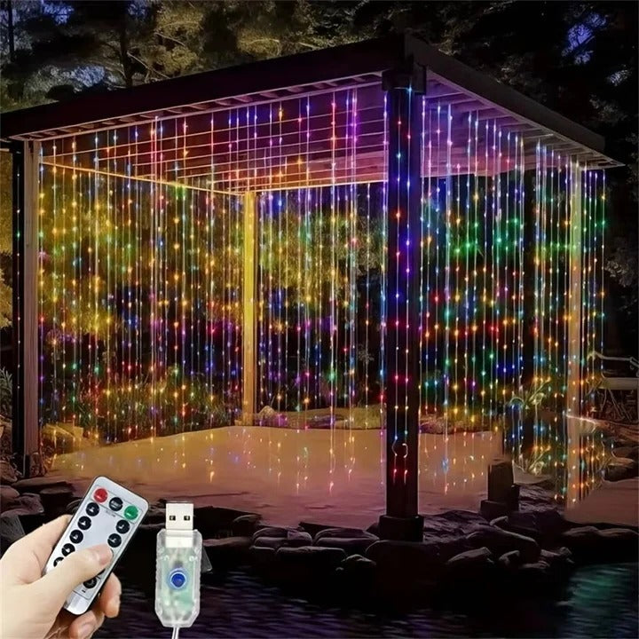 [Hometech] USB Powered LED Curtain String Lights for Indoor or Outdoor Use