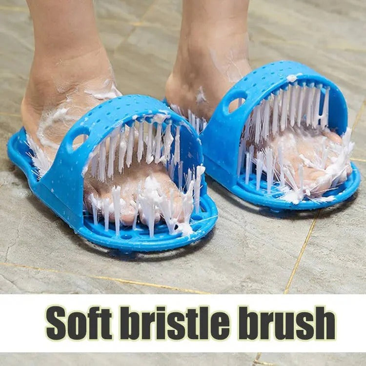[Hometech] Foot Scrubber for Shower with Contoured Bristles and Grip Base
