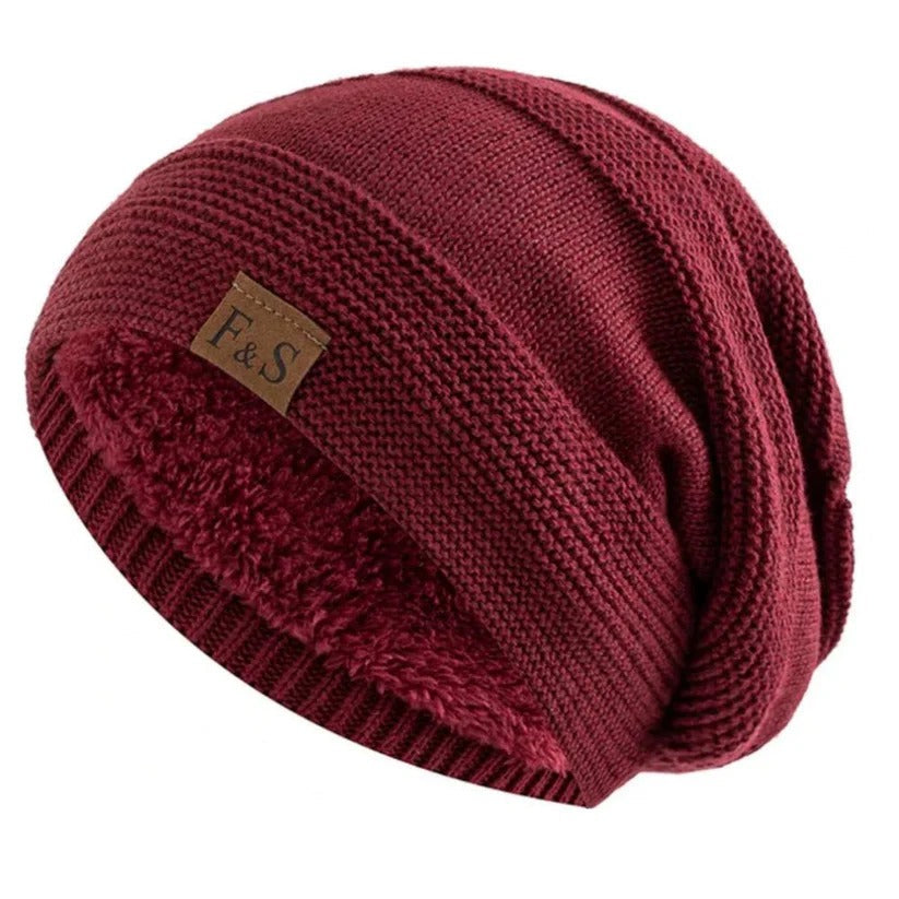[Hometech] Acrylic Knit Slouch Beanie for Men, Warm Winter Cold Weather Hat