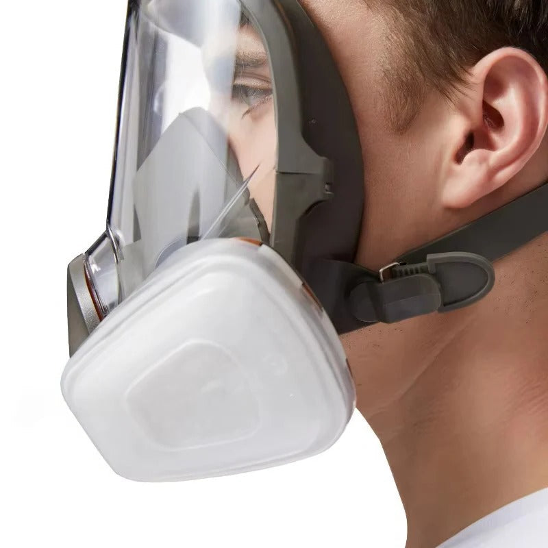 [Hometech] Full Face Respirator Mask with Anti Fog Lens and Silicone Seal