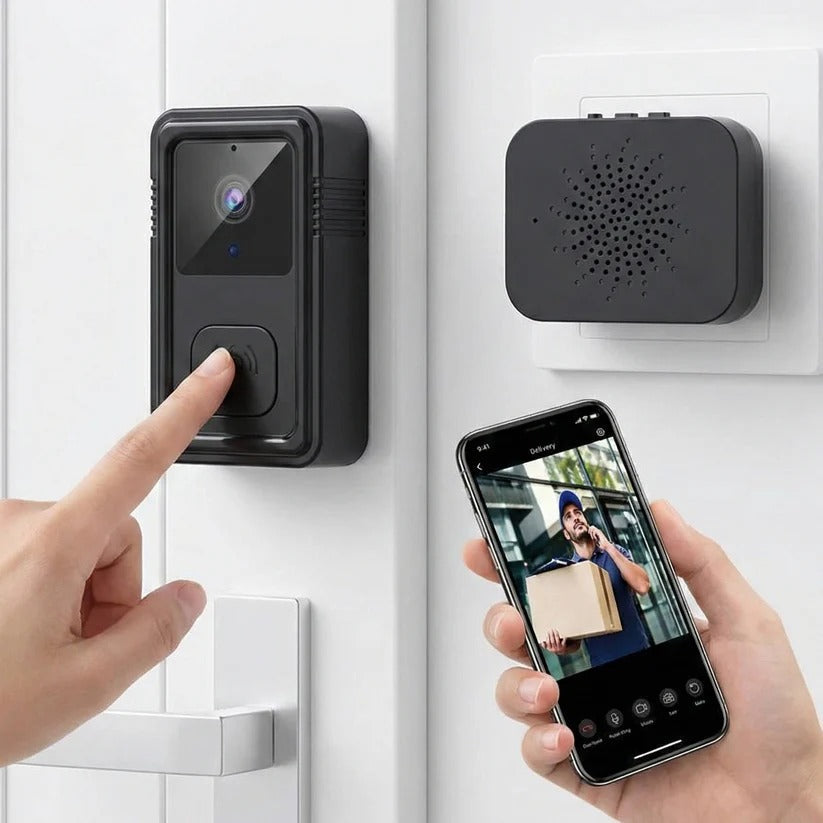 [Hometech] 1080P HD Wi-Fi Video Doorbell with Two Way Audio and Cloud Storage