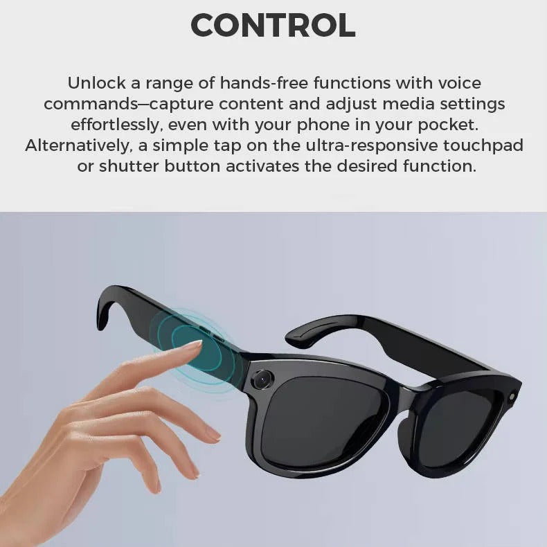 [Hometech] Smart Glasses with Built In Video Camera and Bluetooth Audio