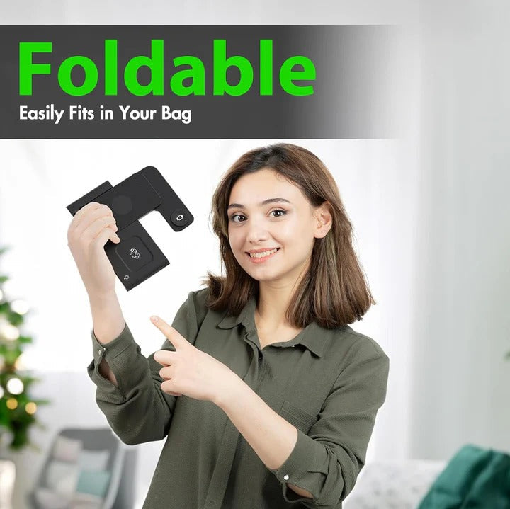 [Hometech] 3-Device Wireless Charging Stand for Compatible Phones, Watches & Earbuds