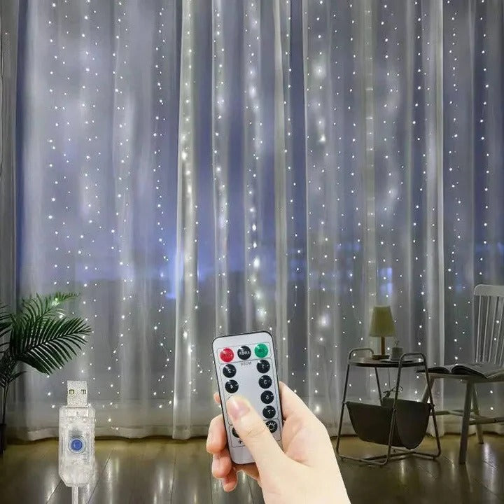 [Hometech] USB Powered LED Curtain String Lights for Indoor or Outdoor Use