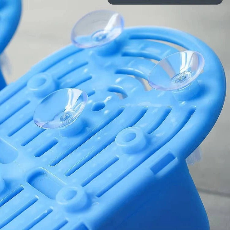[Hometech] Foot Scrubber for Shower with Contoured Bristles and Grip Base