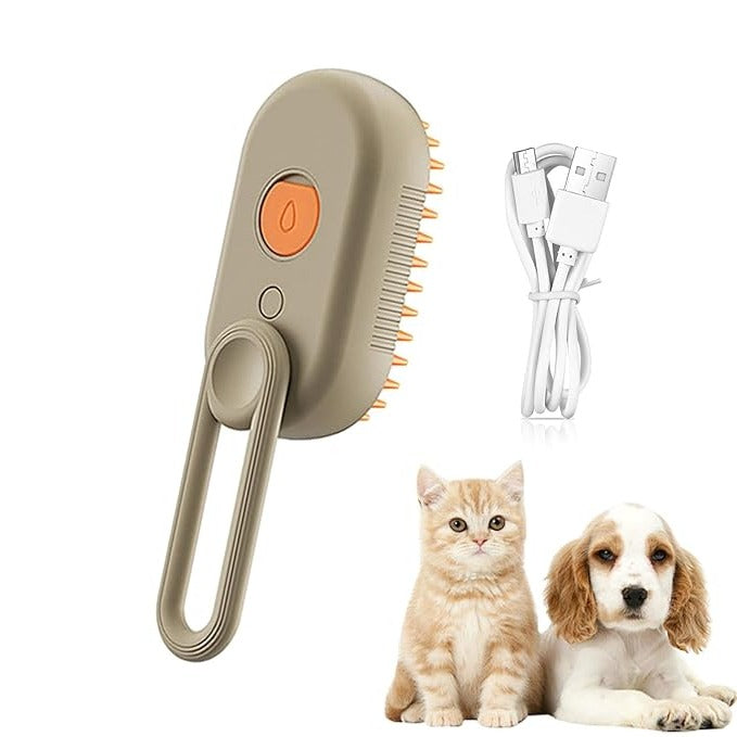 [Hometech] Pet Grooming Brush with Steam Spray and Hair Removal Comb
