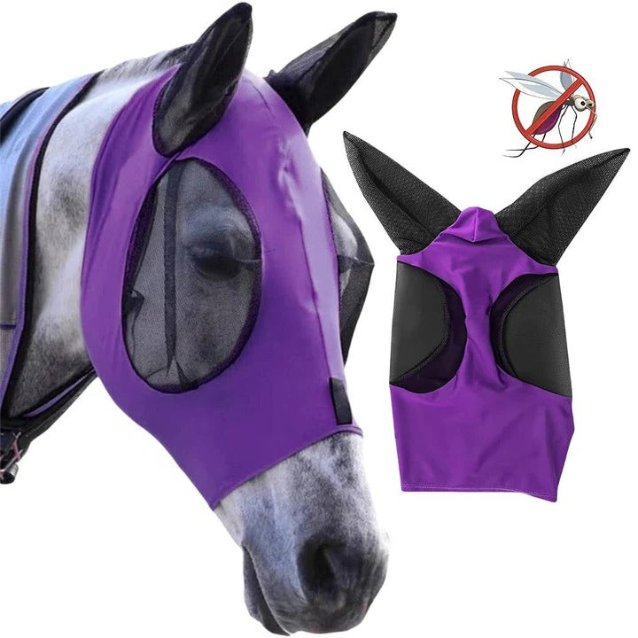 [Hometech] Protective Fly Mask for Horses with Mesh Design