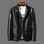 [Hometech] Classic Genuine Leather Jacket